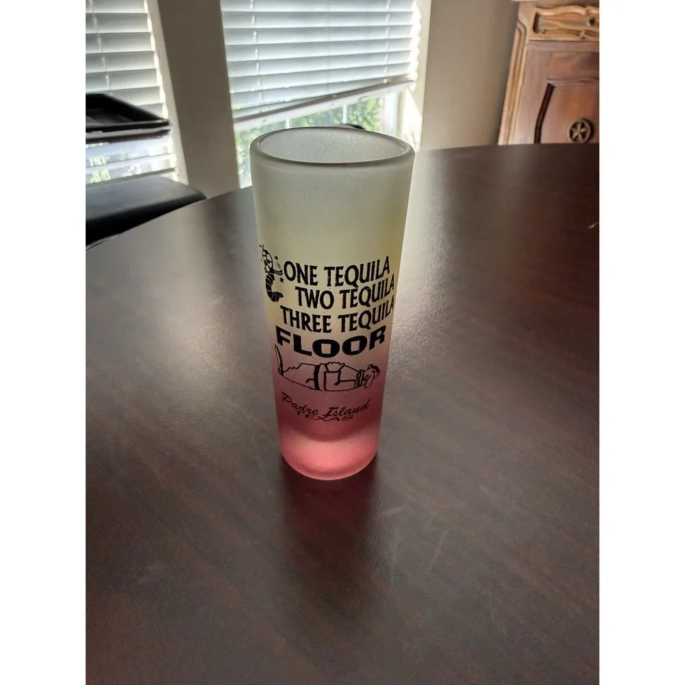 Set of 3 Souvenir Shot Glasses Canada Arizona Padre Island Texas Barware